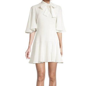 Black Halo White Bow Dress